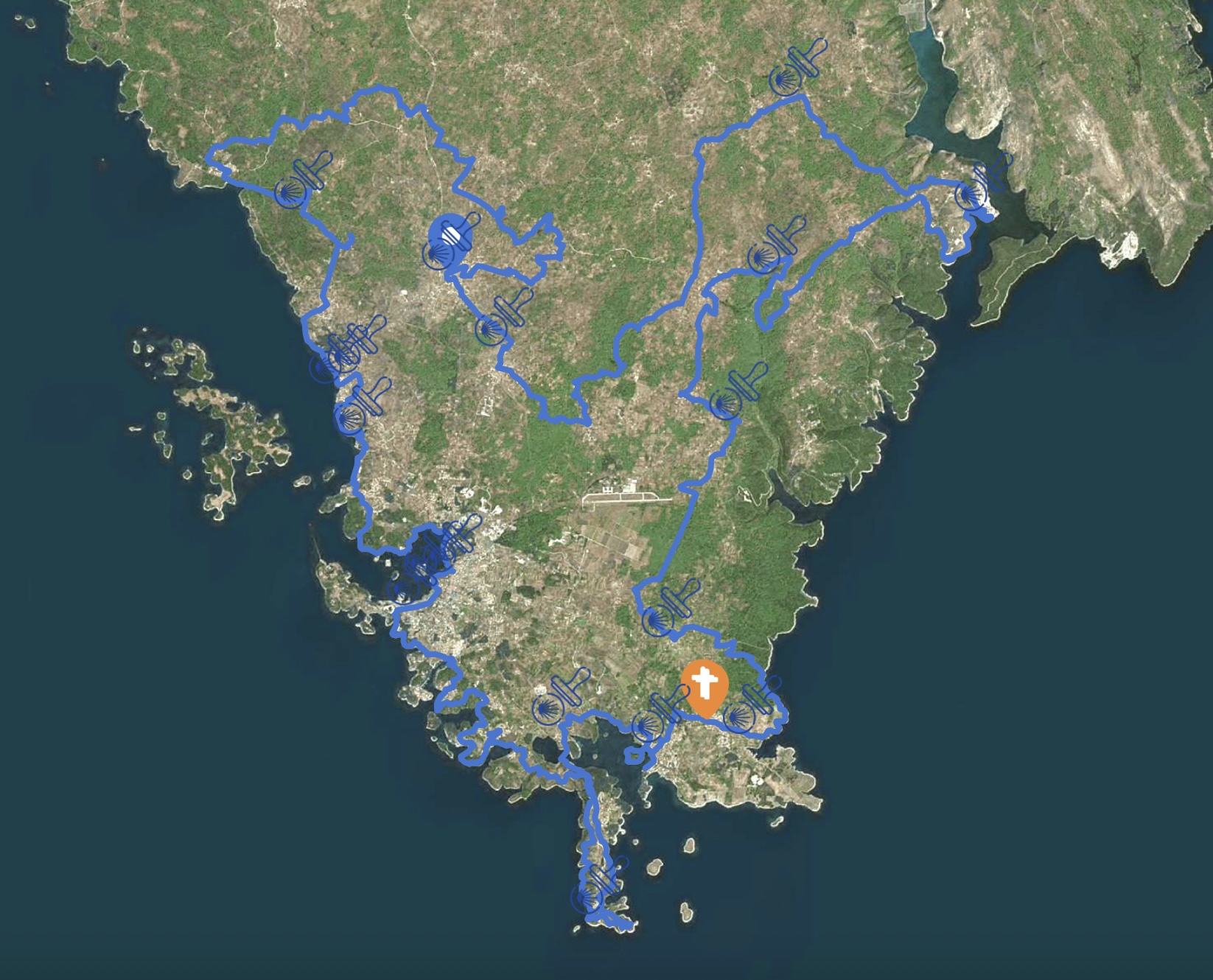 Camino Dél-Isztria térkép